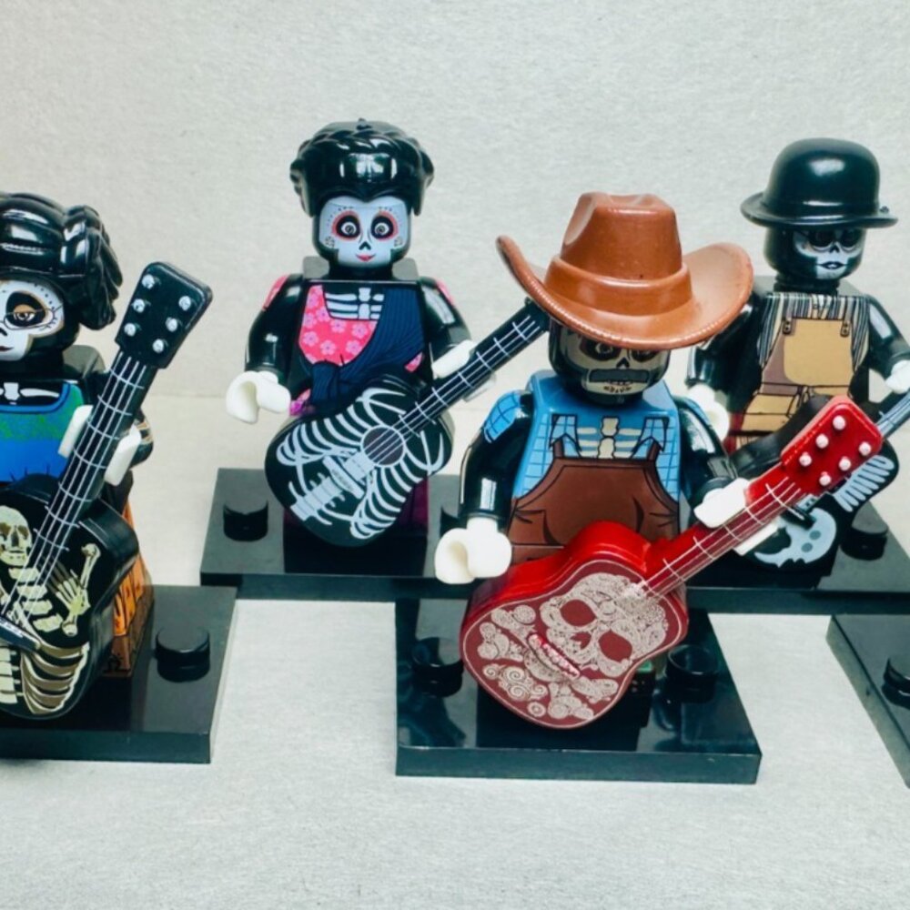 Custom Printed MOC Disney Coco Rivera Family Minifigures 6 Pack
